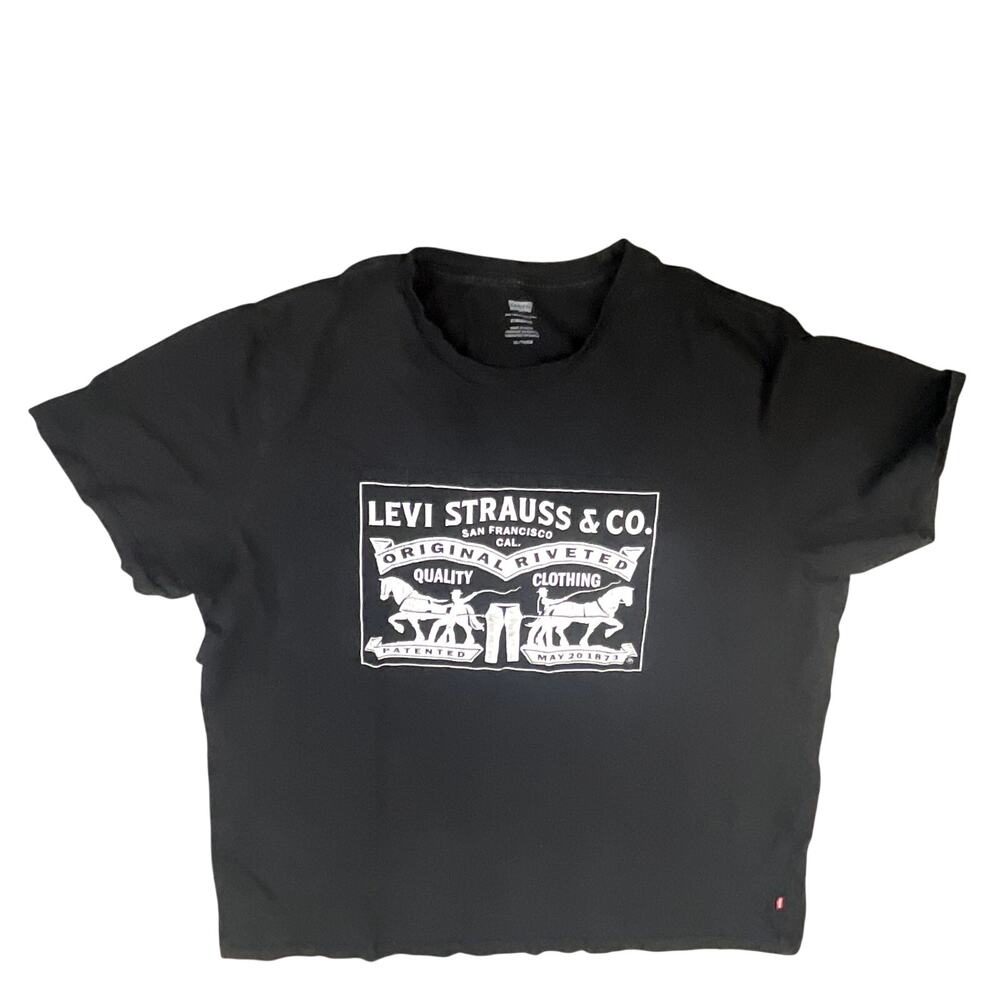 Levi’s T Shirt Men’s XL Black Two Horse Graphic Casual